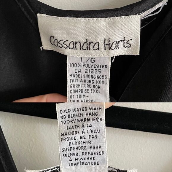 Cassandra HART Black Short Nightdress Nightgown Chemise L - Picture 4 of 4